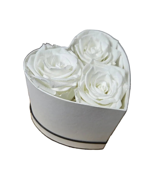 Tres Roses Heart Box